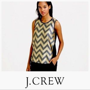 NWT J. Crew Gold Chevron High Low Top